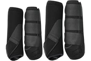 TrustBreech - Extreme Vented Sport Boots Set，Horse Medicine Brushing Boots Leg Wraps, All-Round Lower Limb Protection and Support Sport Boots Athletic Boots Perfect for Endurance Training