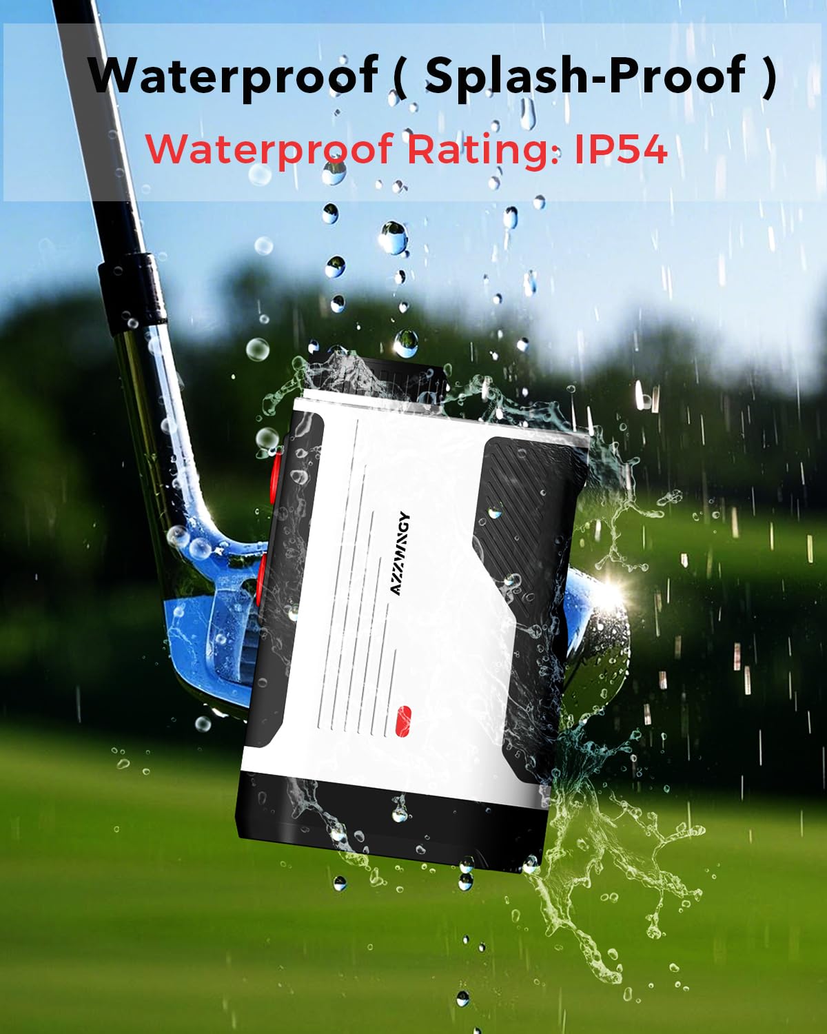 Golf Rangefinder with Slope - 1300/1500 Yards Laser Range Finder for Golf & Hunting, 7X Magnification, High-Precision Flag Locking Vibration, Rechargeable, IP54 Waterproof, Built-in Magnetic Strip