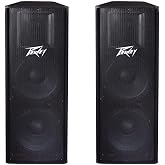 Peavey PV 215 Dual 15" 2-Way Passive PA Speakers 1400W Peak 572170 Pair | Matched set for live sound, twin woofers per cabinet, rugged build for DJs bands and venues, 15 inch size