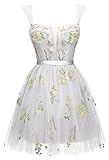 Ivory Homecoming Dresses 2023 for Teens Aline Tulle