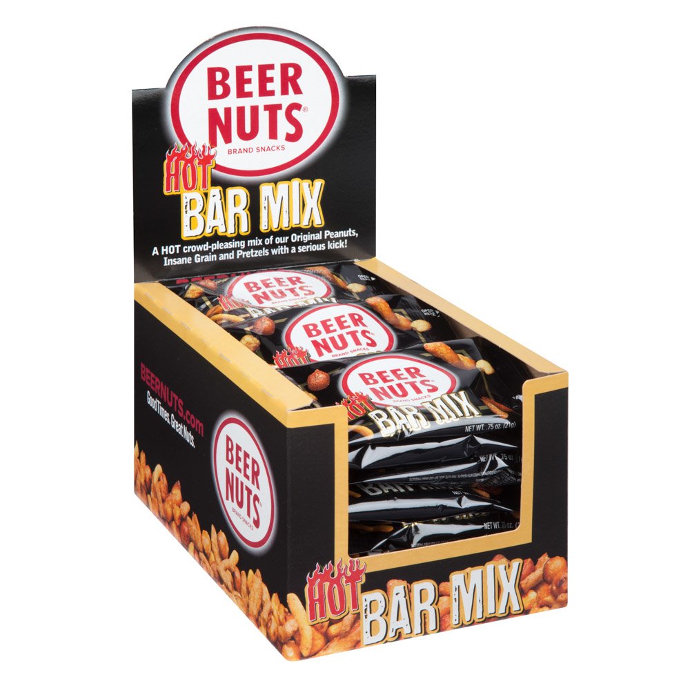 BEER NUTS Hot Bar Mix 24Count .75oz Single Serve Bags