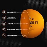 SPINSTI Table Tennis Balls 12 Pack 3 Star 40+ Orange ABS Celluloid Free view 3