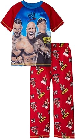 Amazon Com Wwe John Cena Rock And Punk Big Boys Pajama Set Sizes 4 12 Clothing