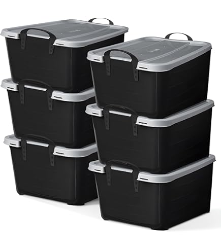 Amazon.com - Cetomo Plastic Storage Bin Box Container Stackable