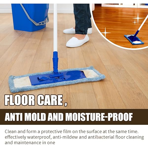 UYUAN BEESWAX SPRAY CLEANER WITH SPONGE & TOWEL FOR WOOD FURNITURE, NATURAL BEESWAX CARE FOR WOOD FLOORS, FURNITURE, TABLES, CABINETS (LEMON)