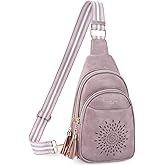 APHISON Small Sling Bag Cell Phone Purse Vegan Leather Fanny Crossbody Bag for Women Trendy Chest Backpack Adjustable Strap | Small, Vegan Leather, Fanny, Trendy, Adjustable Strap
