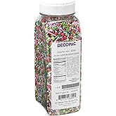 DECOPAC Merry & Bright Deluxe Fusion Mix Candy Sprinkles, 26oz, Fancy Christmas Sprinkles, Edible Festive Sprinkles For Celebration Cakes, Cupcakes, Cookies and Donuts, Multi