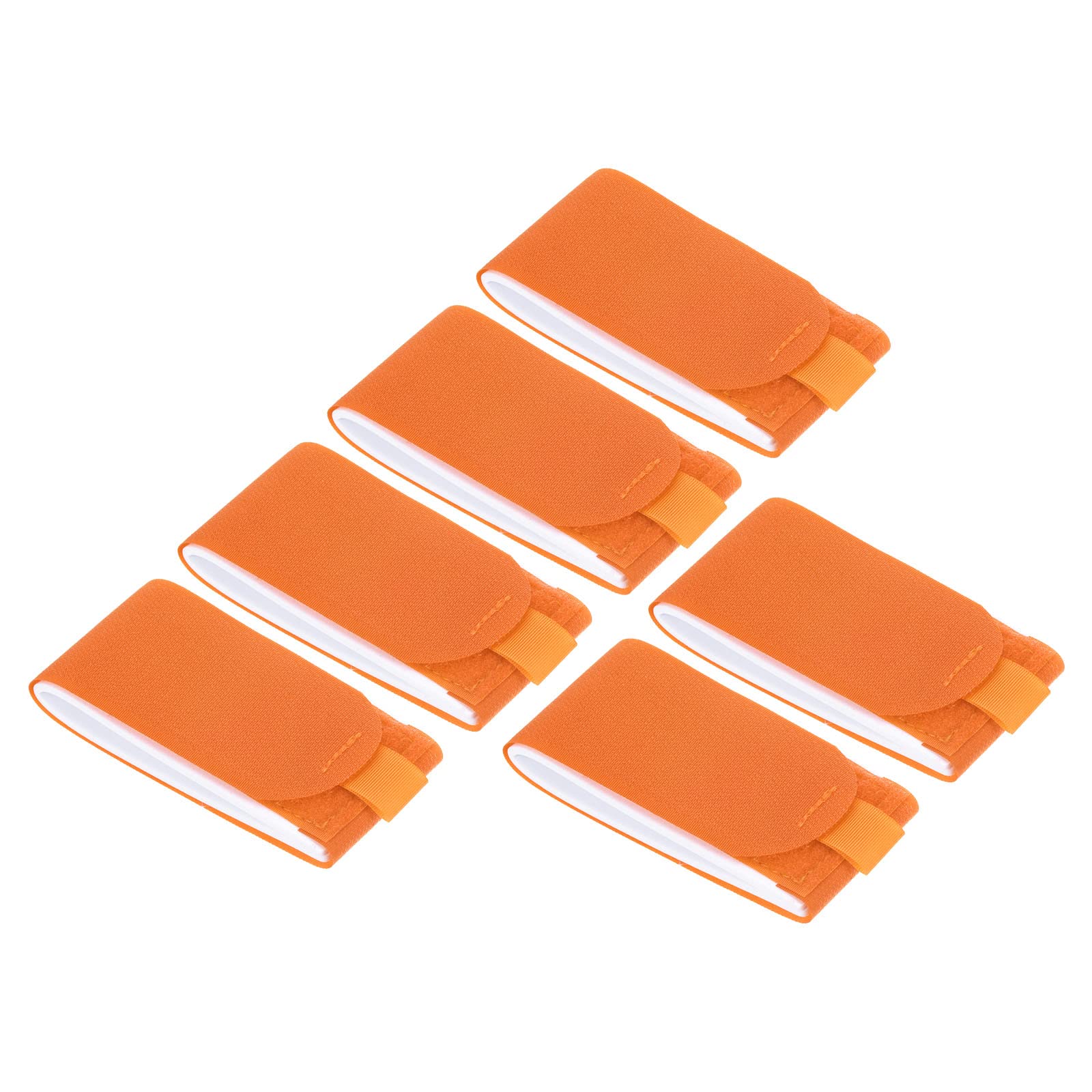 PATIKIL 47cmx5.5cm Ski Strap Fasteners, 6 Pack Adjustable Carrier Strap Ski Wraps Ski Accessories for Skis and Pole, Orange