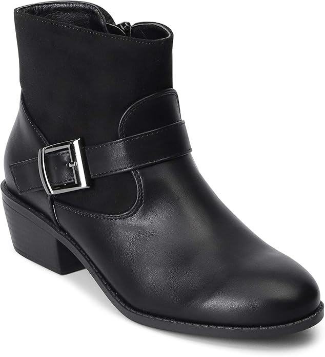 Trary Womens Bootie Stacked Zipper