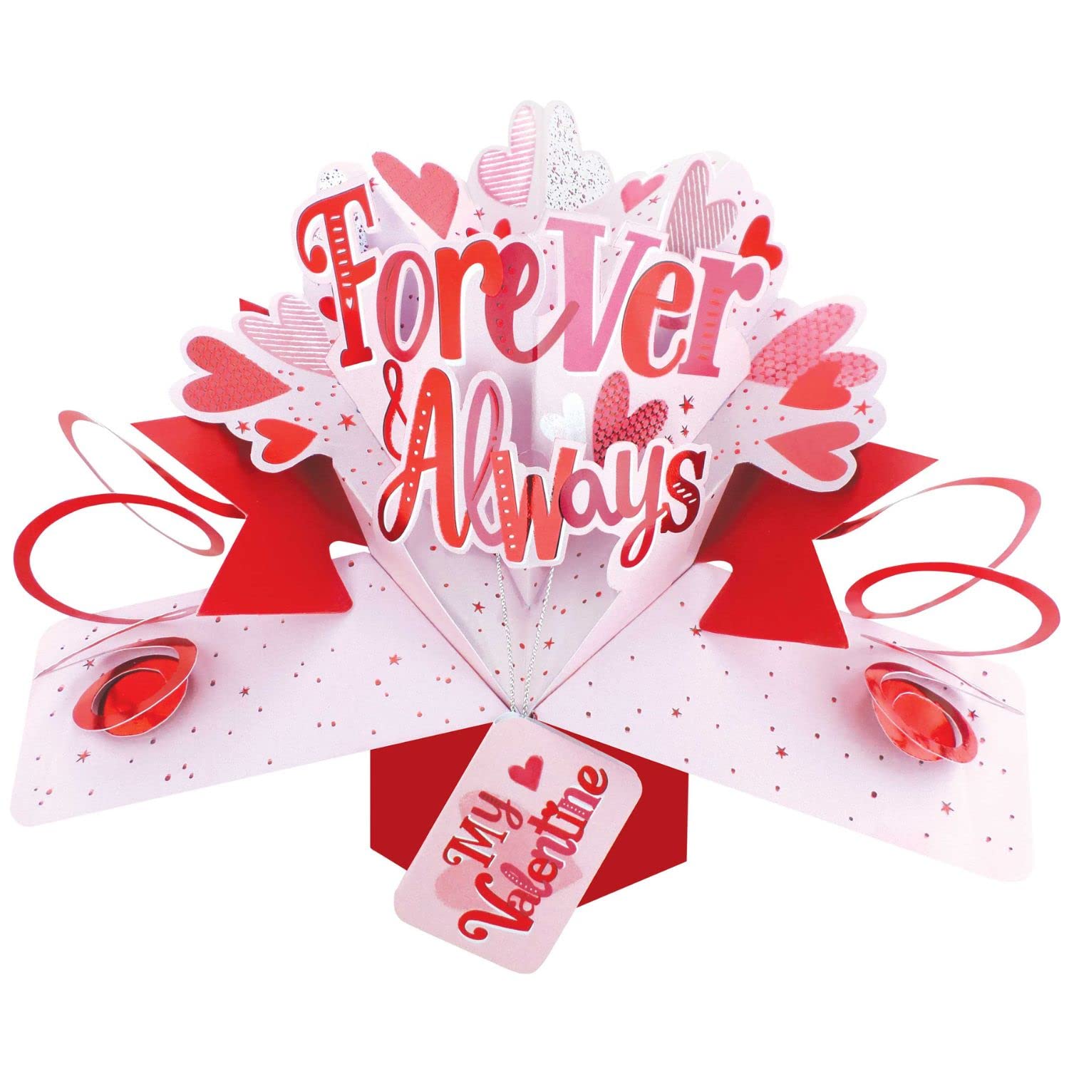 My Valentine Forever & Always Pop Up Valentine's Day Greeting Card Pop-Up Cards VPOP058
