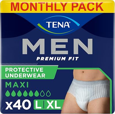 TENA Men Protective Underwear Large Level 4 40 Pairs Heavy Incontinence Pants