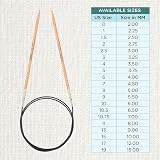 KnitPro Basix Beech Fixed Circular Needles 32in 3.00mm view 4