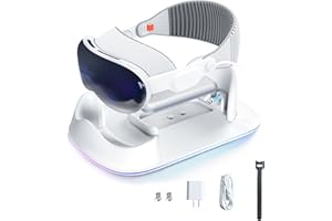 TAKZOP Charging Dock Compatible with Vision Pro, Supporting LED Breathing Lights/Magnetic Charging and Vision Pro Battery Charger Stand,Designed for Apple Vision Pro Stand