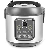 AROMA Professional Digital Rice Cooker, Multicooker, 4-Cup (Uncooked) / 8-Cup (Cooked), Steamer, Slow Cooker, Grain Cooker, 2Qt, Stainless Steel Exterior, ARC-994SG