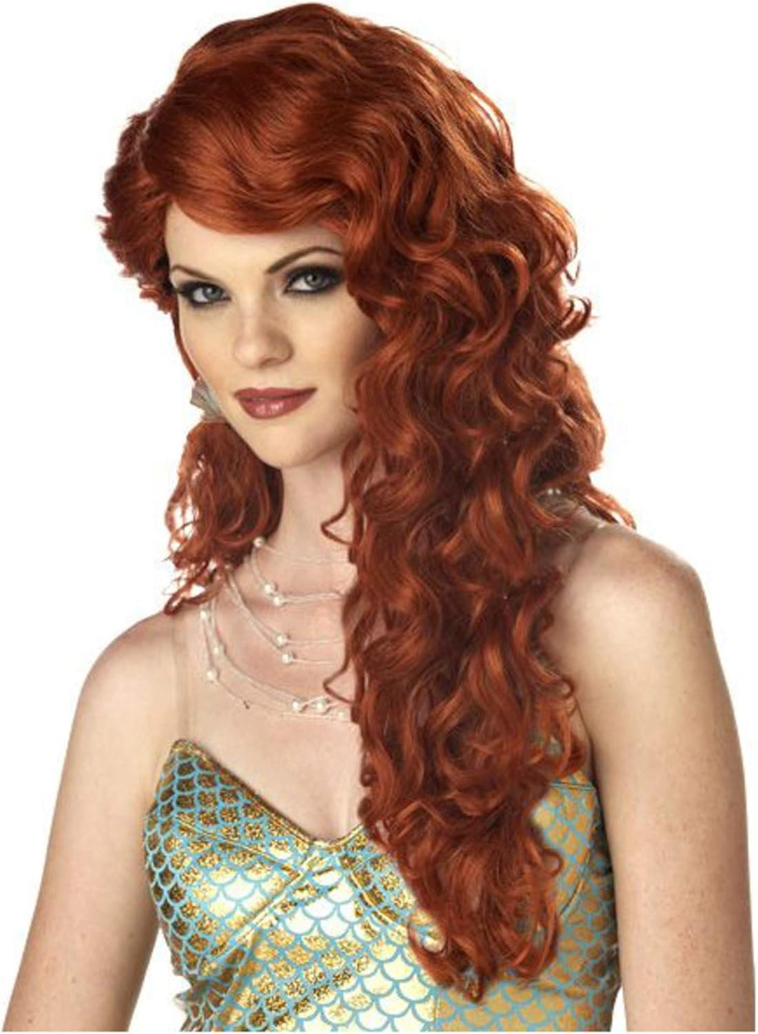 Amazon Com California Costumes Women S Mermaid Wig Auburn One