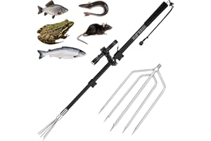 SAN LIKE Fishing Harpoon Spear Gaff Gig Gaff Fork Hook for Frog Toad Cane Bullfrogs Bufo Flounder Ice Fish Mole Remove Trap Catching Tool