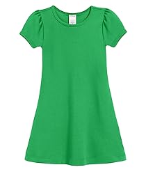 Made in USA Girls Short Sleeve A-Line Puff Sleeve