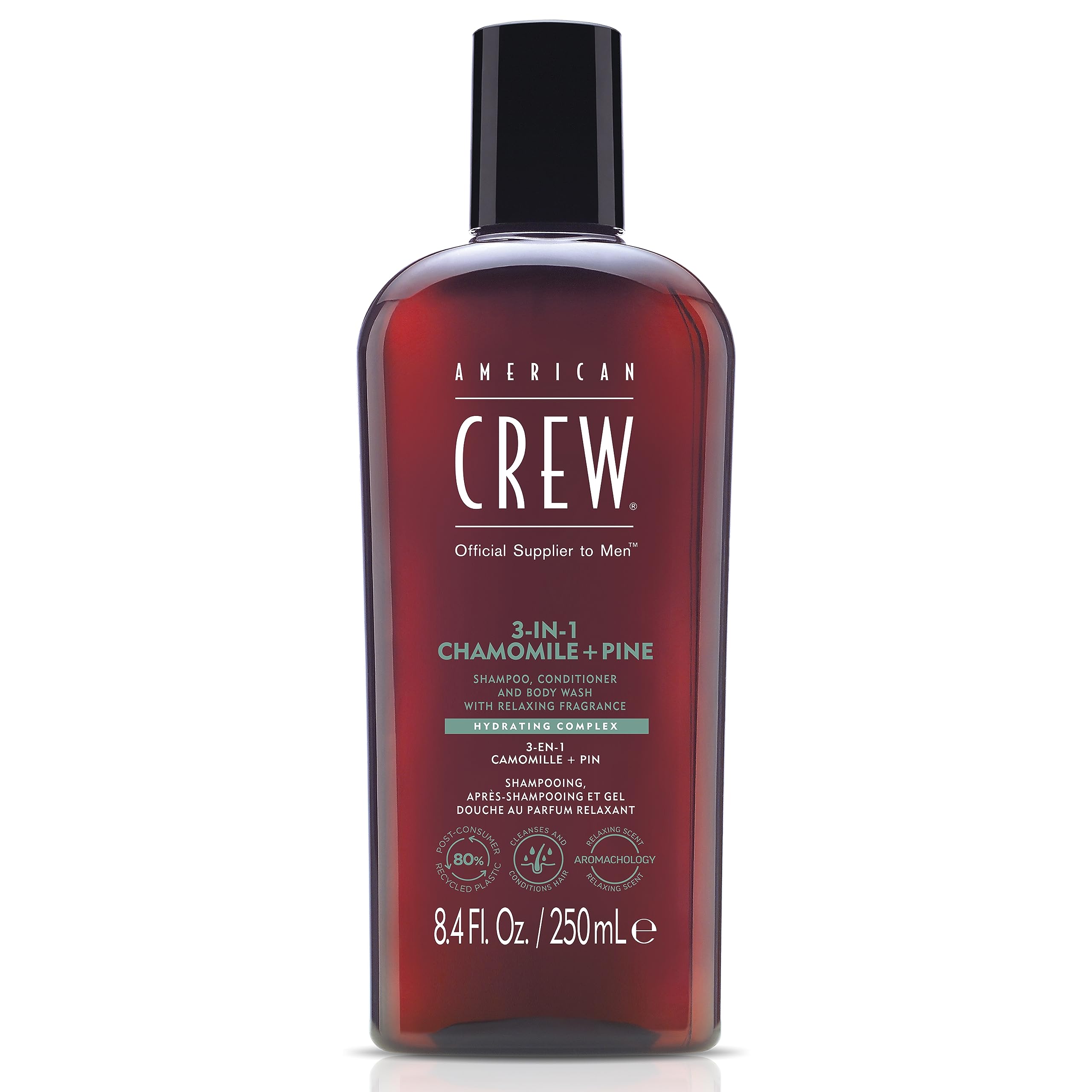 American Crew 3-in-1 Shampoo, Conditioner and Body Wash Chamomile and Pine, 250 ml