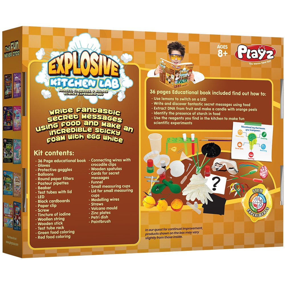 Playz Explosive Kitchen Lab 26+ Physics, Chemistry & Biology Science