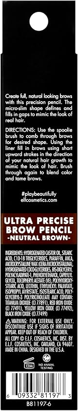 e.l.f. Ultra Precise Brow Pencil Neutral Brown 0.002 Oz view 5