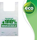 Sabco 100% Degradable Vest Carrier Bags Large 13x19x23" Eco Friendly Plastic view 4