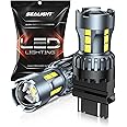 SEALIGHT 3156 3157 LED Bulb White Reverse Lights, 3056 3057 4057 4157 LED Light Bulb with Projector Replacement for Tail Light, Backup Light,Brake Parking,Pack of 2