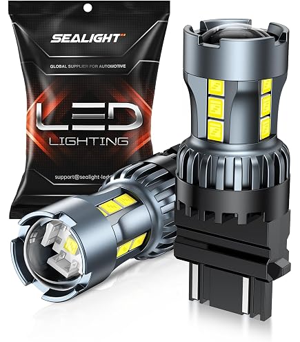 Alla Lighting 3156 3057 3157 LED Strobe Flashing Brake Lights Bulbs 2835-SMD 3157 LED Stop TaIl Lights Replacement For Cars, Trucks, Pure Red ( Set Of 2