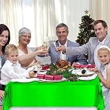 ELECLAND Green Plastic Tablecloth 137 x 274 cm Rectangular Foil view 5