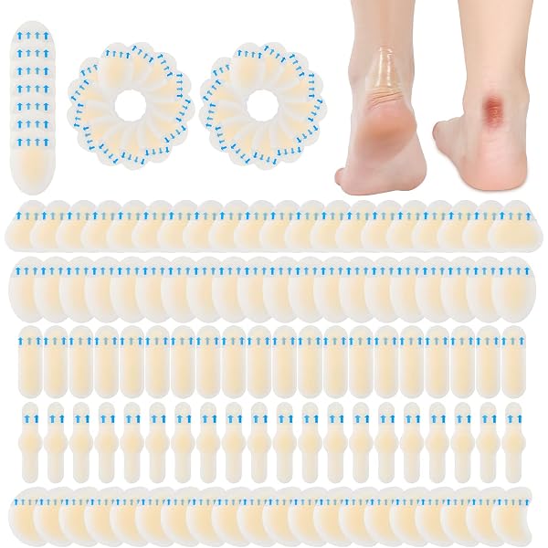 thumbnail image 2 of Arme Hydrocolloid Blister Bandages - 50 Pcs Waterproof Foot Protection Pads 2 of 10
