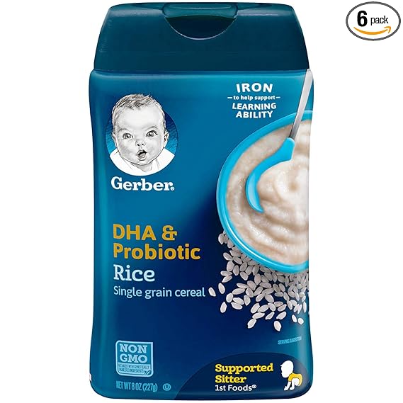 gerber dha probiotic rice cereal