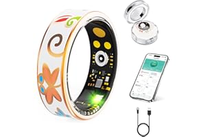 Chendssfkd Advanced Smart Ring for Women and Men - IP68 Waterproof Health Tracker Ring with Heart Rate, Step Counting, Sleep Monitoring, No Subscription Fee for iPhone/Android, Enamel Rose Gold 8#3.5 out of 5 stars 50$39.99