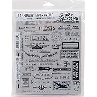 Timbri Cling Stamps Tim Holtz - Gomma Acrilica, 17.8x20.5cm, Design Papillon, Per Fai Da Te - Foto 9