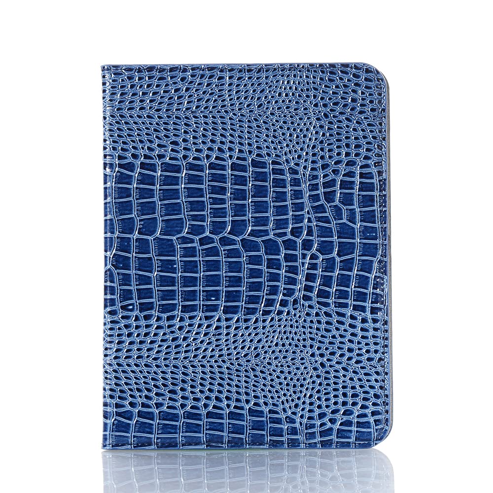 DMaos for iPad Mini 7th 6th (8.3'') Case, Crocodile Reflector Leather Stand Folio Case Smart Cover, Classic Fashion Protector for iPadMini 7/6 2024/2021 - Blue