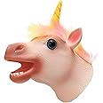 Yolococa Unicorn Hand Puppet Realistic Latex Soft Animal Toy Storytelling Role Play Party Supplies for Kids