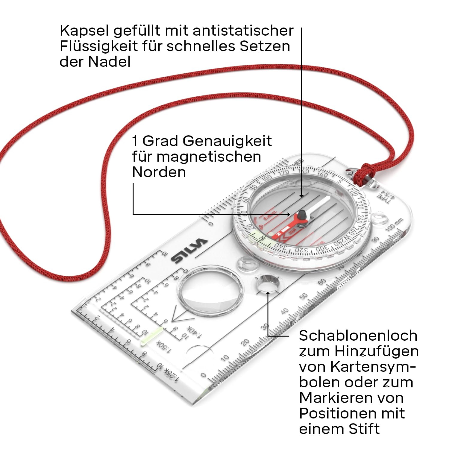 Silva Expedition 4 Rotatable Compass - 1:25k, 1:40k, 1:50k Scales - Advanced Navigation for Professionals - Hiking Compass