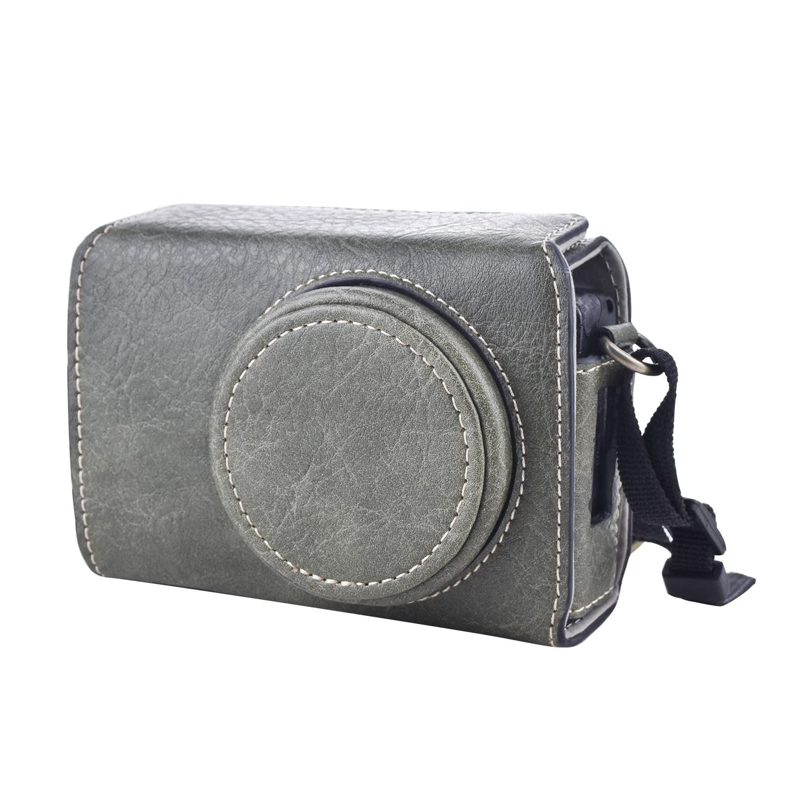 MUZIRI KINOKOO Ricoh GR II Case, Protective Camera Case PU Leather Comaptible for Ricoh GR II Digital Camera - Green