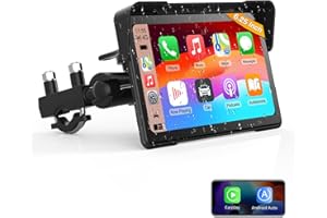 JANSITE 6.25 inch Motorcycle CarPlay Waterproof Apple Carplay and Android Auto Navigation System Support Bluetooth Music/Navigation/Siri, Google Assistant, Portable Moto Carplay Screen