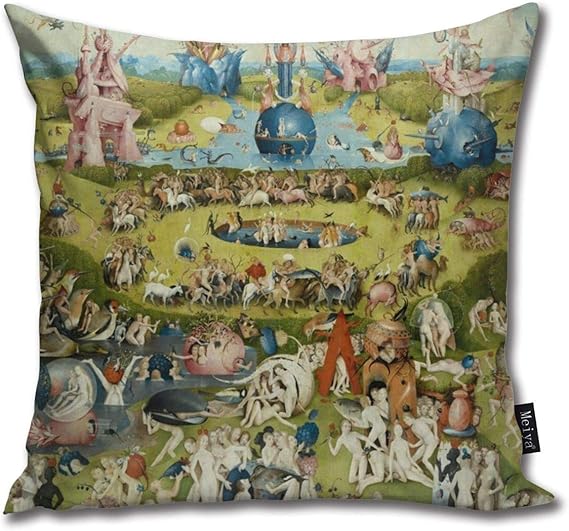 tyui7 Funda de Almohada Hieronymus Bosch El jardín de Las delicias