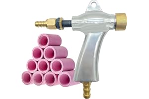 Sand Blaster Gun, Sandblasting Sandblaster Gun Kit for Sandblast Blast Cabinet with 10Pcs Ceramic Nozzles, Hand Held Small Sa