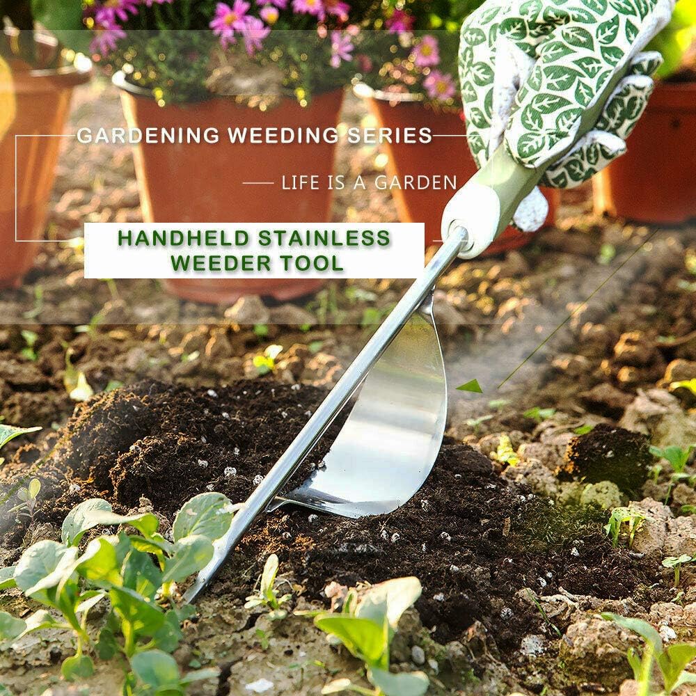Homes Garden Hand Weeder Stainless Manual Weed Puller Bend-Proof, PP & TPR Ergonomic Soft Handle Non-Slip Weeding Tool, Gardening Gift #G-2952-US Remove Dandelions, Thistles and Other Weeds : Garden & Outdoor