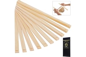 Mowawa 10 Pcs Pottery Teaching Rolling Mud Stick Guide Set, 5 Size Mudboard Guide Wooden Strips, Pottery Tool Clay Tools for 