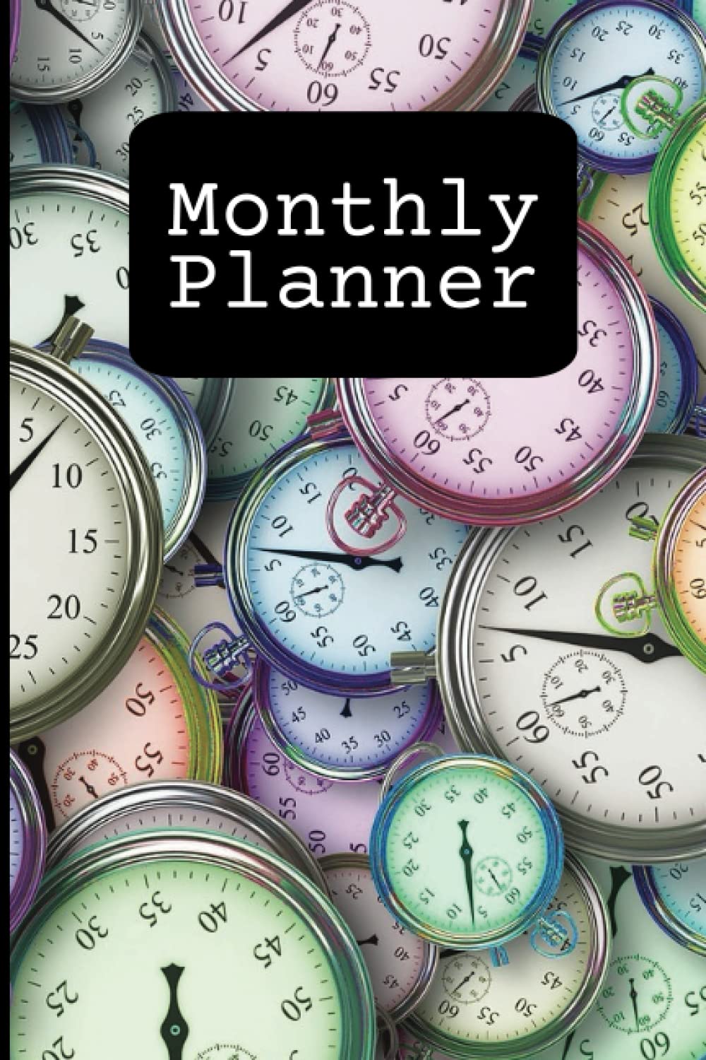 Monthly and Weekly Planner | 12 Months with month and week views | Size 6 x 9 | CLOCKS |Fully Customizable