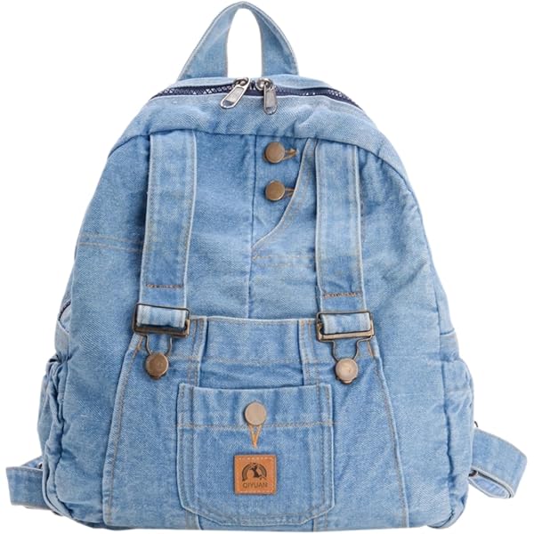 Amazon.com: KANGDAWEI Denim Backpack for Women Men, Y2K  display picture 3