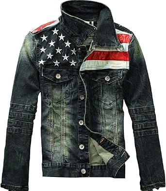 chinese collar denim jacket
