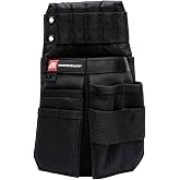 Diamondback Mazo X Minimalist Tool Pouch | Open-top main pocket with divider &amp; 4 slots - 2 tapered-tool sleeves - 4-slot bit index - DX9 fabric back - 0.65 lb