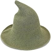Chendvol Men's and Women's Halloween Witch Wool Hat Knitted Cap for Party Masquerade Cosplay Costume Accessory Daily