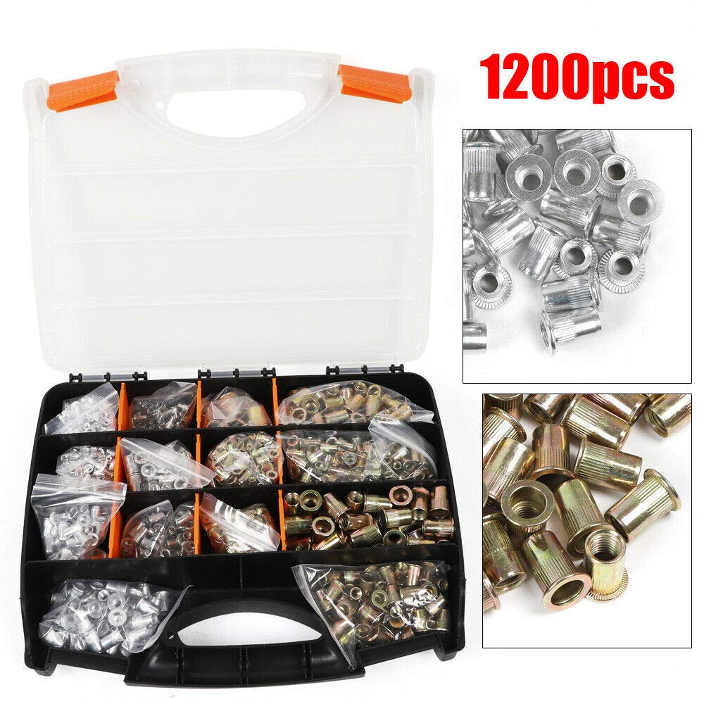 Industrial & Scientific 1200Pcs Rivet Nut Kit Rivnut Nutsert Assortment ...