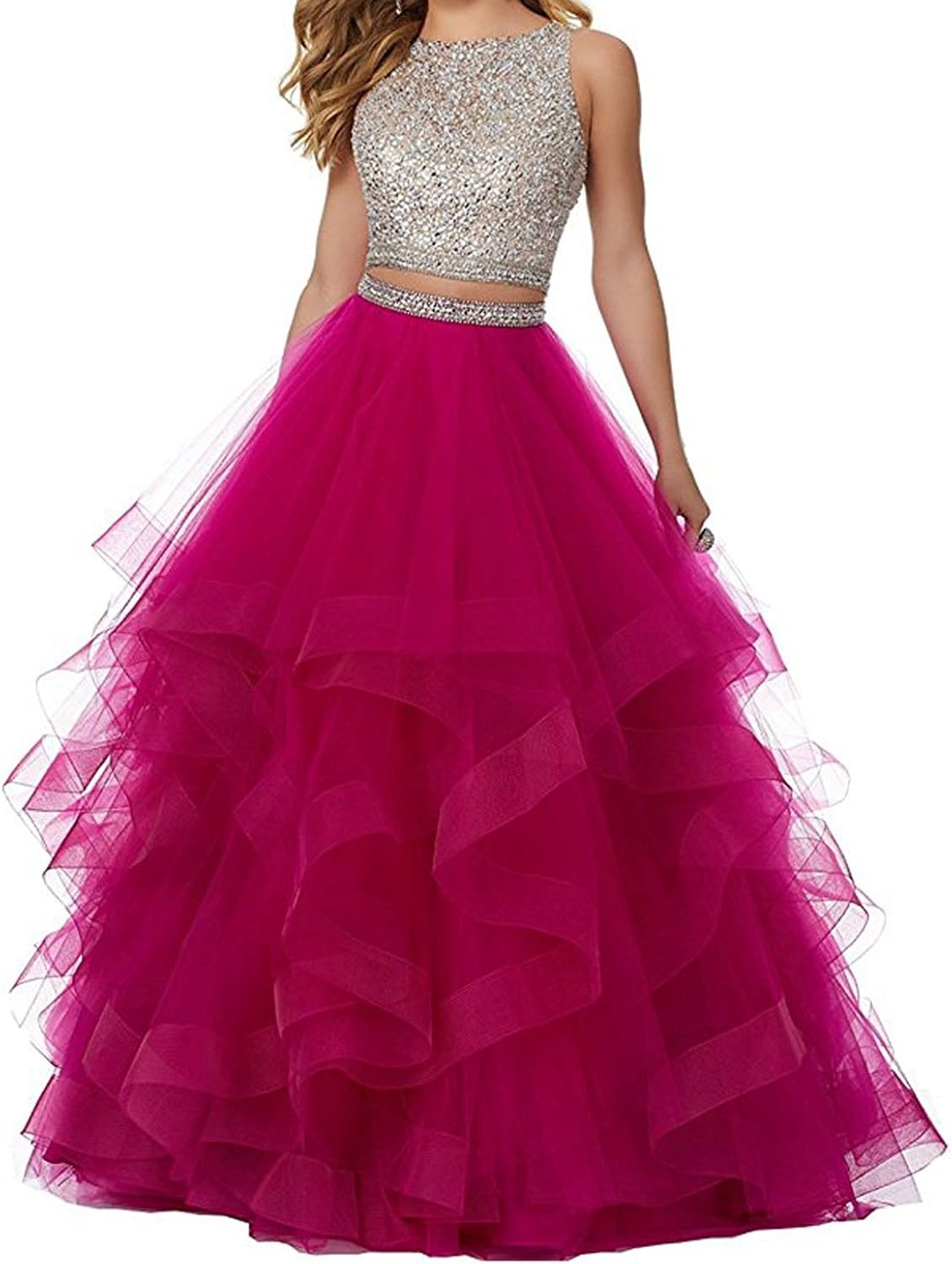 fuchsia prom dress 2019