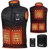 CHAPAREL Heated Vest for Men with Battery Pack Included, 7.4V Rechargeable Electric Heating Vest, Smart Temp. Control