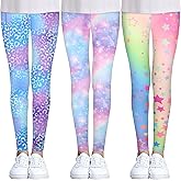 iLover Toddler Girls Cute Stretch Athletic Leggings Little Kids High Waisted Yoga Pants Ankle Length